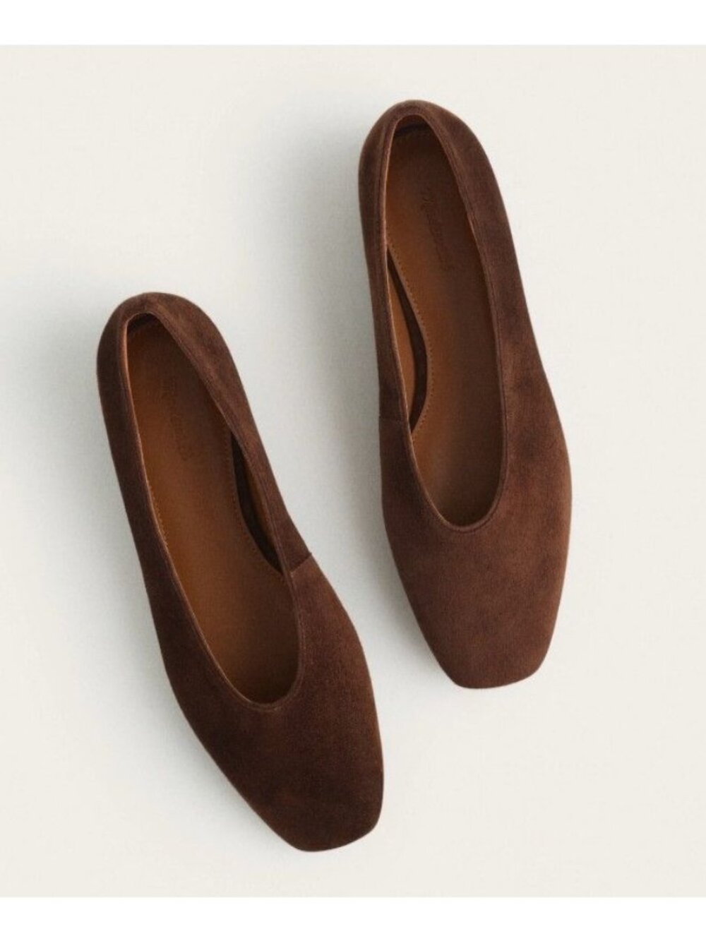 Madewell The Mylie Suede Ballet Flat Brown Leather Size 8 New
